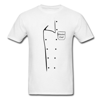 Koszulka T-shirt biała z nadrukiem bluzy kucharskiej MASTERCHEF